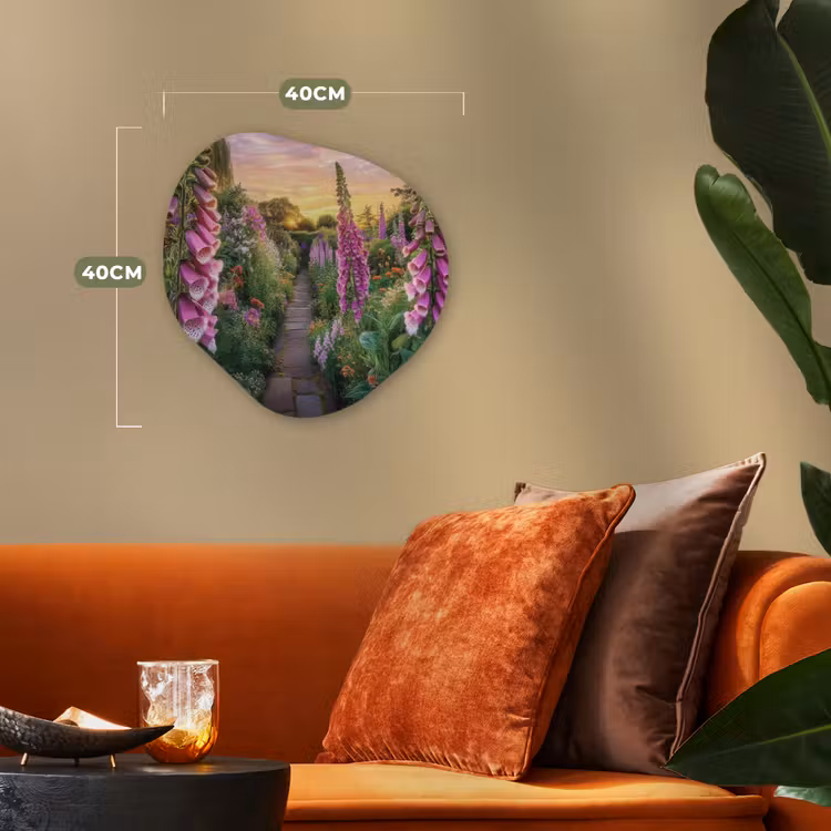 Vingerhoedskruid - Bloemen - Tuin Wandcirkel Organisch Forex 3mm klein -sfeer3