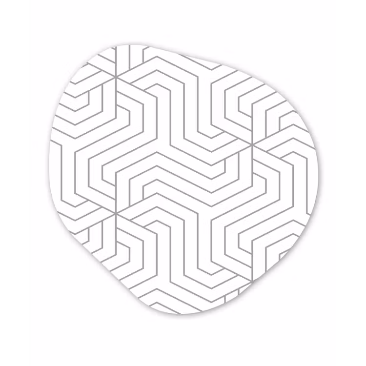 Geometrie - Lijn - Patroon Wandcirkel Organisch Forex 3mm klein 629 -3d
