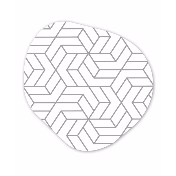 Design - Geometrie - Patroon Wandcirkel Organisch Forex 3mm klein 629 -3d