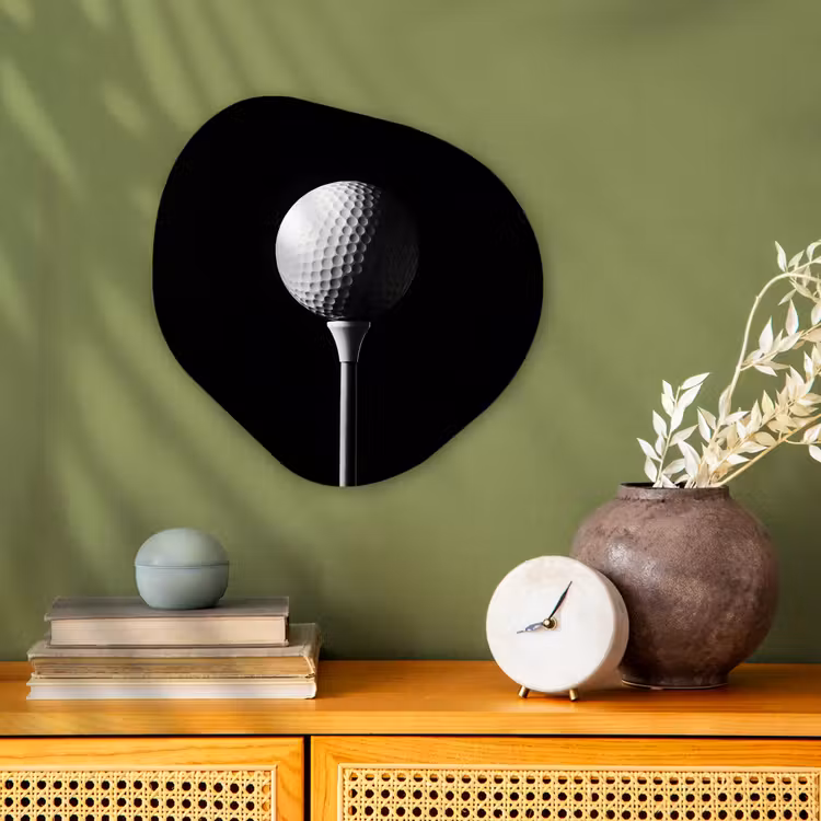 Golfbal - Minimalistisch - Wit Wandcirkel Organisch Forex 3mm klein -sfeer2