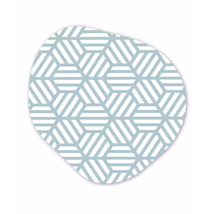 Groen - Geometrie - Patronen - Abstract Wandcirkel Organisch Forex 3mm klein 629 -3d