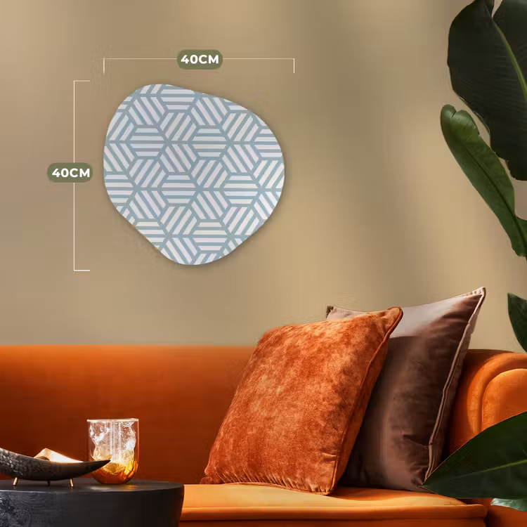 Groen - Geometrie - Patronen - Abstract Wandcirkel Organisch Forex 3mm klein 629 -sfeer3