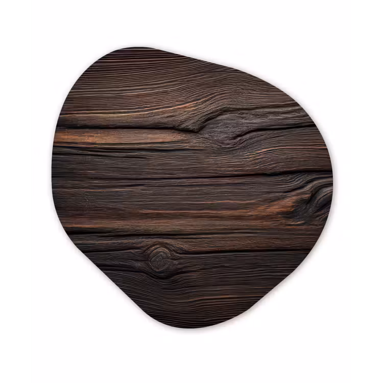 Hout - Grillige nerven Wandcirkel Organisch Forex 3mm klein -3d