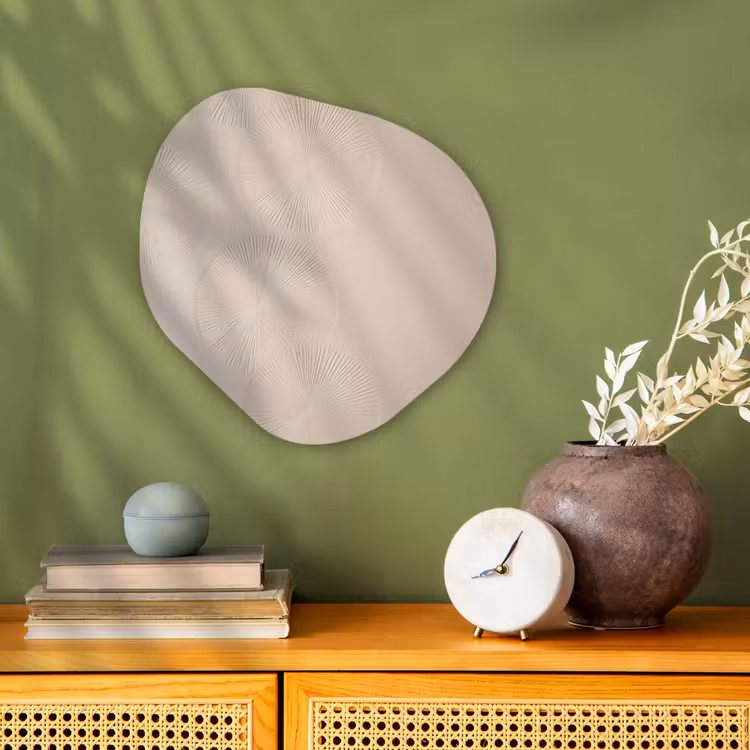 Japandi - Beige - Modern Wandcirkel Organisch Forex 3mm klein -sfeer2