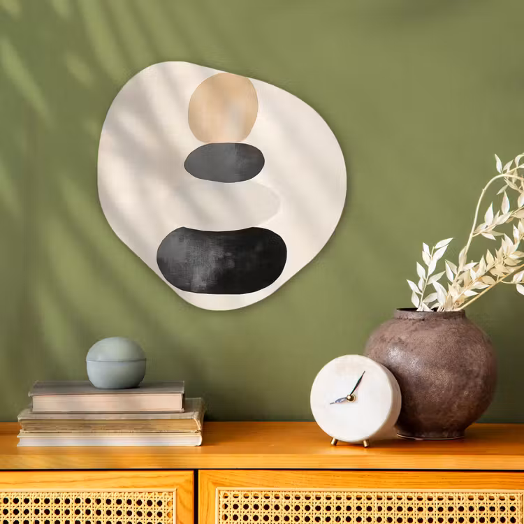 Japandi - Wabi sabi - Beige Wandcirkel Organisch Forex 3mm klein -sfeer2