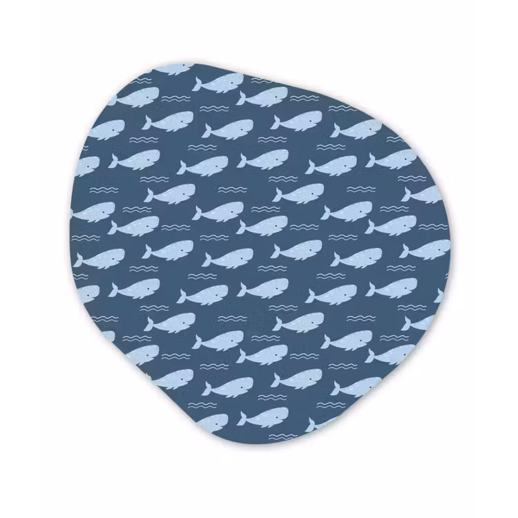 Klein - Oceaan - Golven - Blauw Wandcirkel Organisch Forex 3mm klein 629 -3d