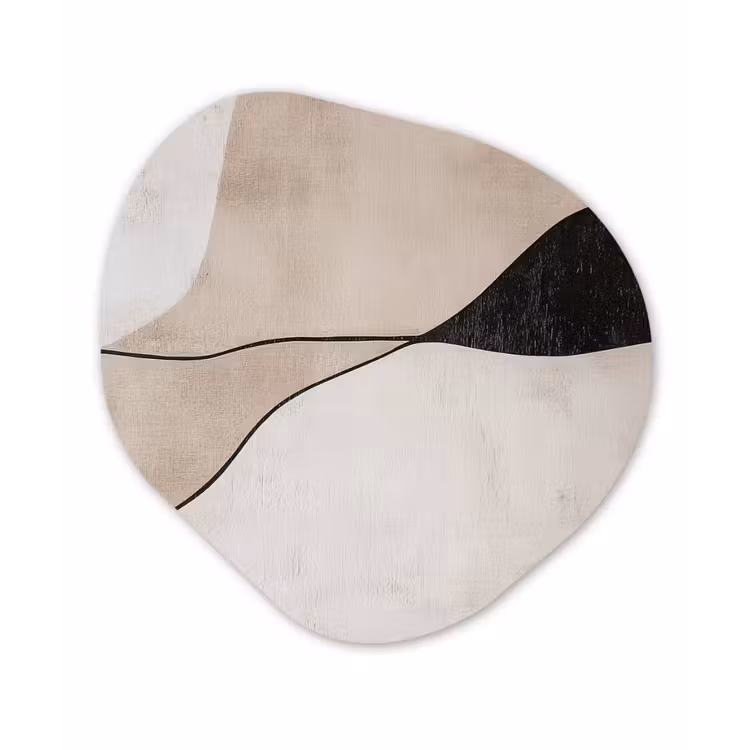 Contourlijnen - Abstracte landschap Wandcirkel Organisch Forex 3mm klein -3d