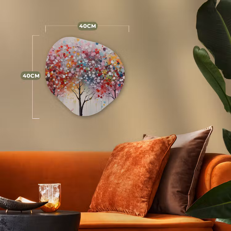 Kunst - Bomen - Natuur - Acryl Wandcirkel Organisch Forex 3mm klein -sfeer3