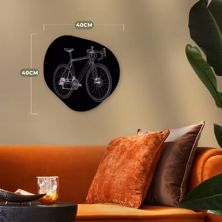 Lijnen - Illustratie - Wit Wandcirkel Organisch Forex 3mm klein -sfeer3