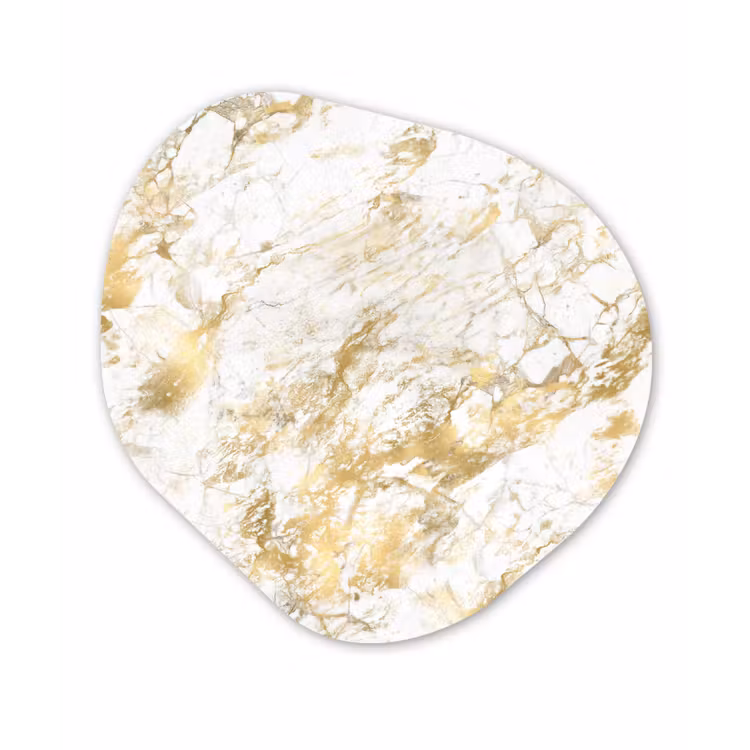 Marmer - Goud - Structuur Wandcirkel Organisch Forex 3mm klein 629 -3d