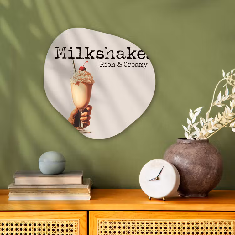Milkshake - Kers - Rietje Wandcirkel Organisch Forex 3mm klein -sfeer2