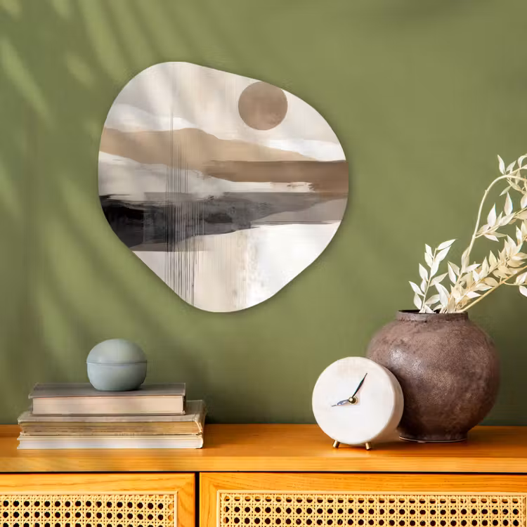Minimalistisch - Landschap - Dimensie Wandcirkel Organisch Forex 3mm klein -sfeer2
