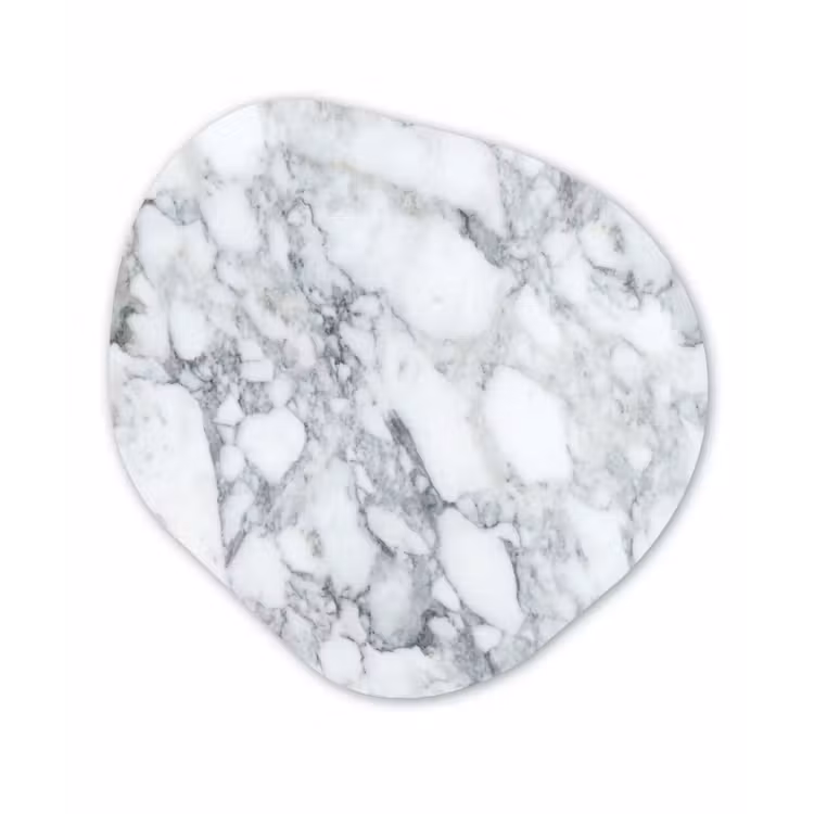 Mozaïek - Marmer - Wit - Onregelmatig Wandcirkel Organisch Forex 3mm klein 629 -3d