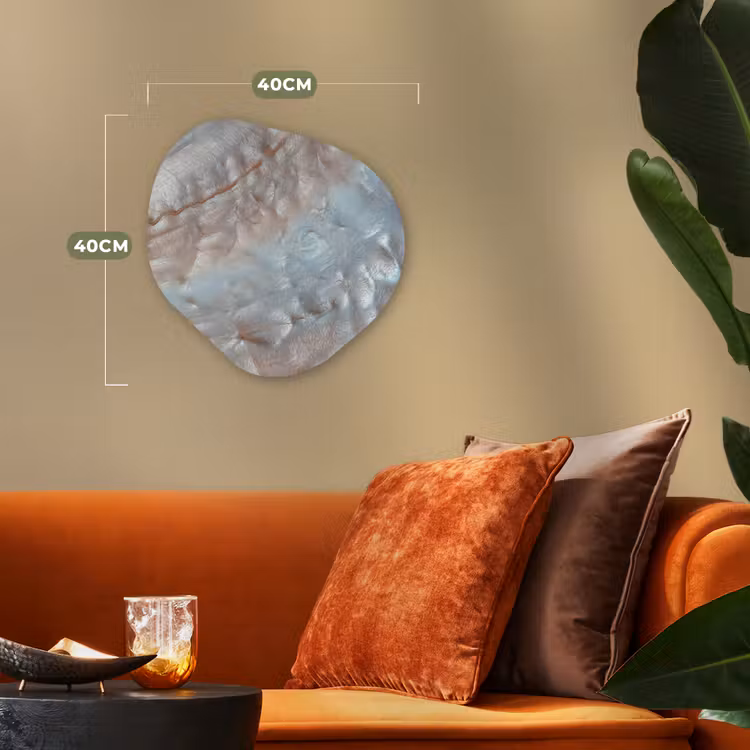 Schelpen - Abstract - Natuur Wandcirkel Organisch Forex 3mm klein -sfeer3