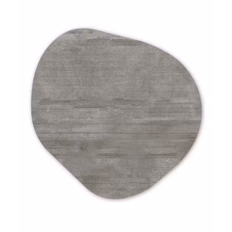 Patroon - Beton - Grijs Wandcirkel Organisch Forex 3mm klein 629 -3d