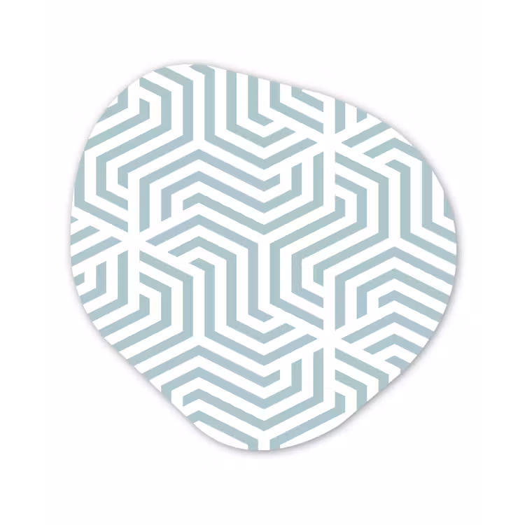 Patroon - Lijn - Design - Groen Wandcirkel Organisch Forex 3mm klein 629 -3d