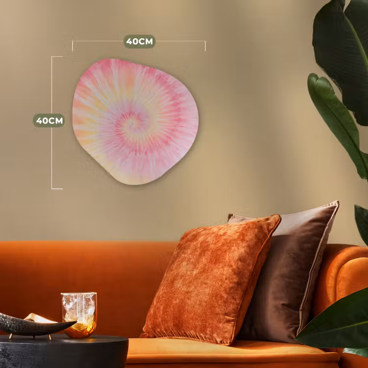 Patroon - Tie Dye - Pasteltinten - Roze Wandcirkel Organisch Forex 3mm klein -sfeer3