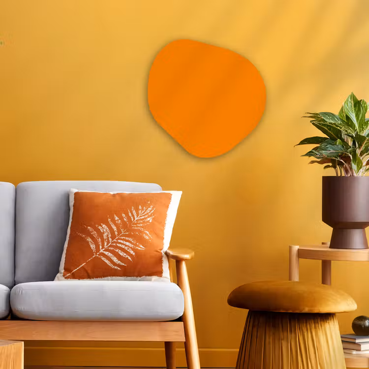 Oranje - Seizoenen - Herfst - Kleur Wandcirkel Organisch Forex 3mm klein 629 -sfeer4