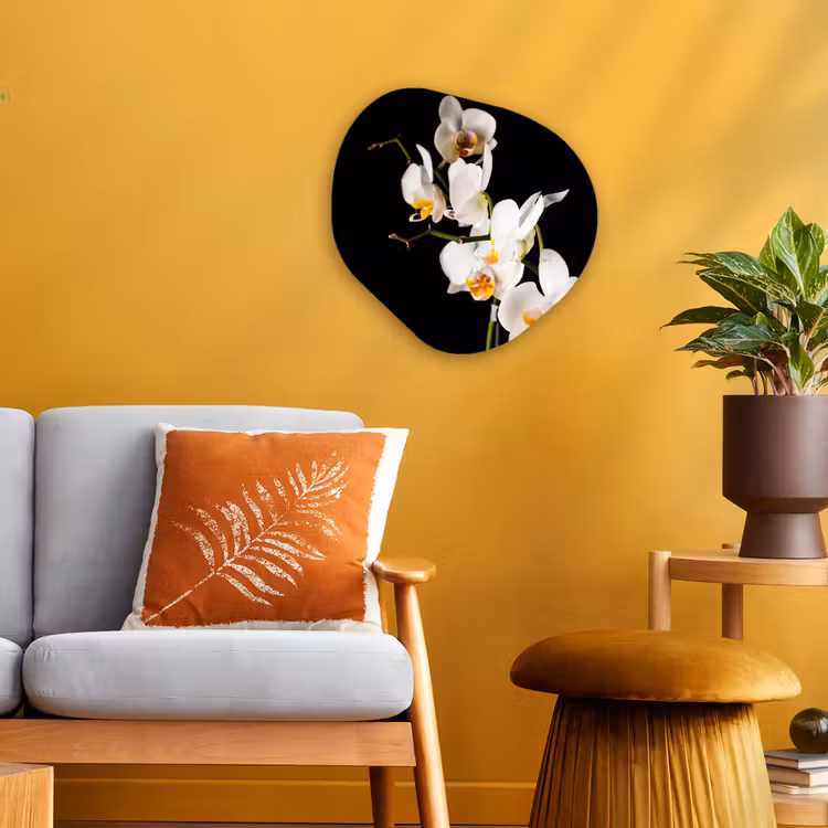 Orchidee - Bloemen - Planten - Botanisch Wandcirkel Organisch Forex 3mm klein -sfeer4