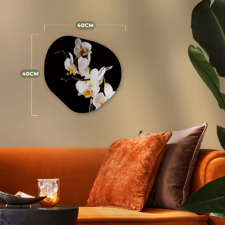 Orchidee - Bloemen - Planten - Botanisch Wandcirkel Organisch Forex 3mm klein -sfeer3