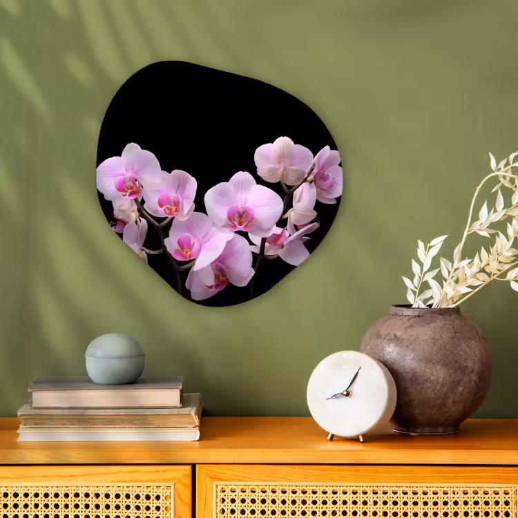 Orchidee - Bloemen - Roze - Flora Wandcirkel Organisch Forex 3mm klein -sfeer2