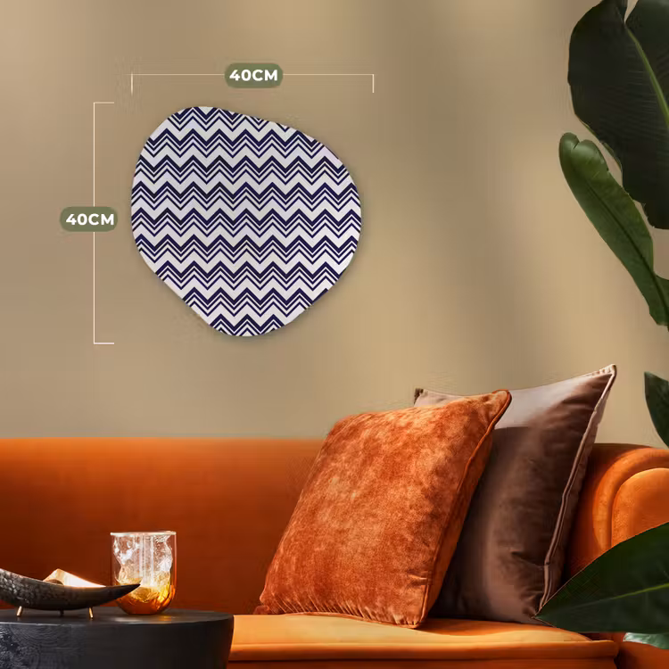 Oceaan - Golven - Blauw - Wit Wandcirkel Organisch Forex 3mm klein 629 -sfeer3