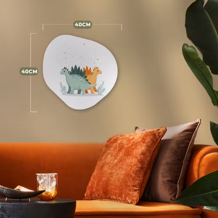 Planten - Sterren - Dinosaurussen - Oranje Wandcirkel Organisch Forex 3mm klein -sfeer3