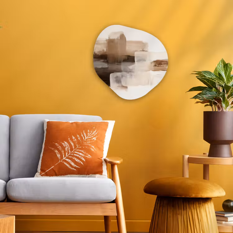 Penseelstreken - Abstract landschap - Rust Wandcirkel Organisch Forex 3mm klein -sfeer4