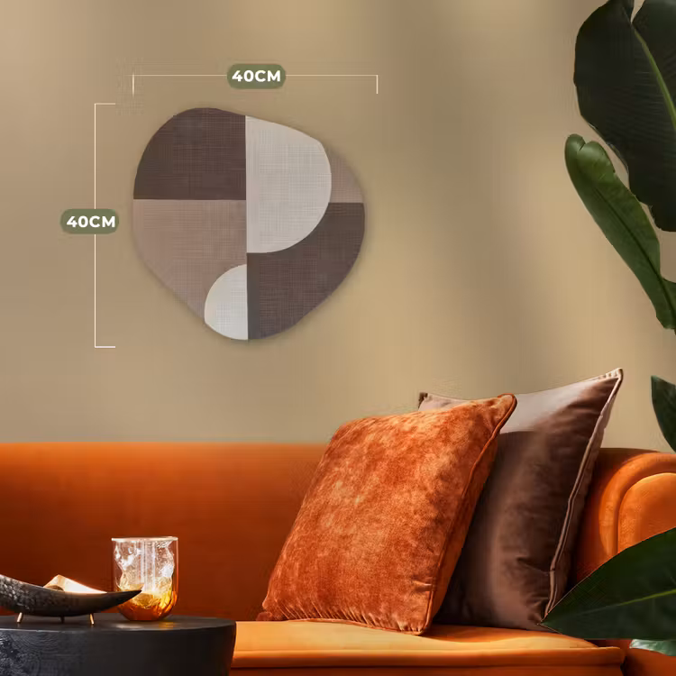 Raster - Halve cirkels - Contrast Wandcirkel Organisch Forex 3mm klein -sfeer3
