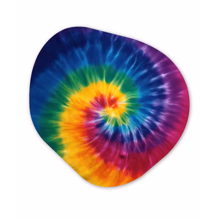 Regenboogkleuren - Spiraal - Kleurrijk Wandcirkel Organisch Forex 3mm klein -3d
