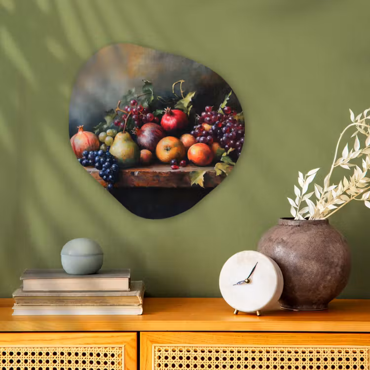 Rustiek - Stilleven - Fruit Wandcirkel Organisch Forex 3mm klein -sfeer2