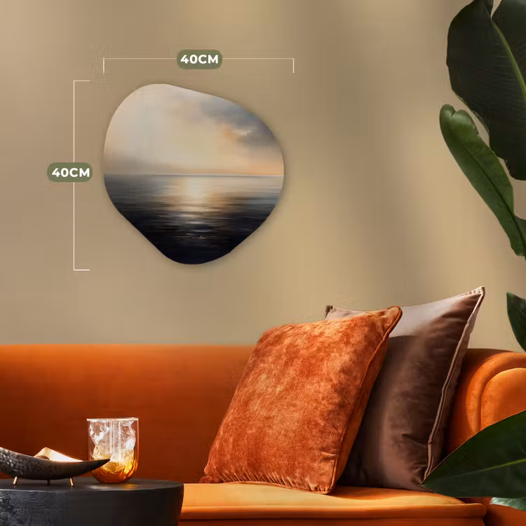 Zon - Horizon - Zee Wandcirkel Organisch Forex 3mm klein -sfeer3