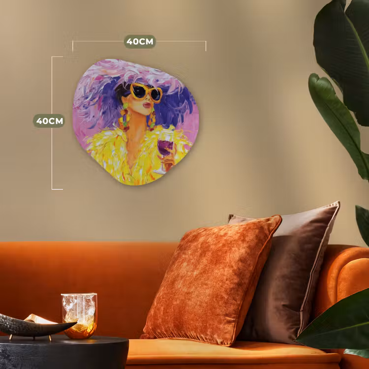 Zonnebril - Vrouw - Jas - Veren Wandcirkel Organisch Forex 3mm klein -sfeer3