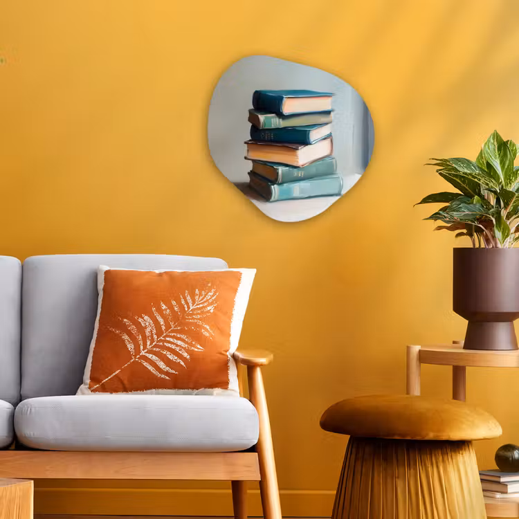 Stapel - Boeken - Groen - Daglicht Wandcirkel Organisch Forex 3mm klein -sfeer4