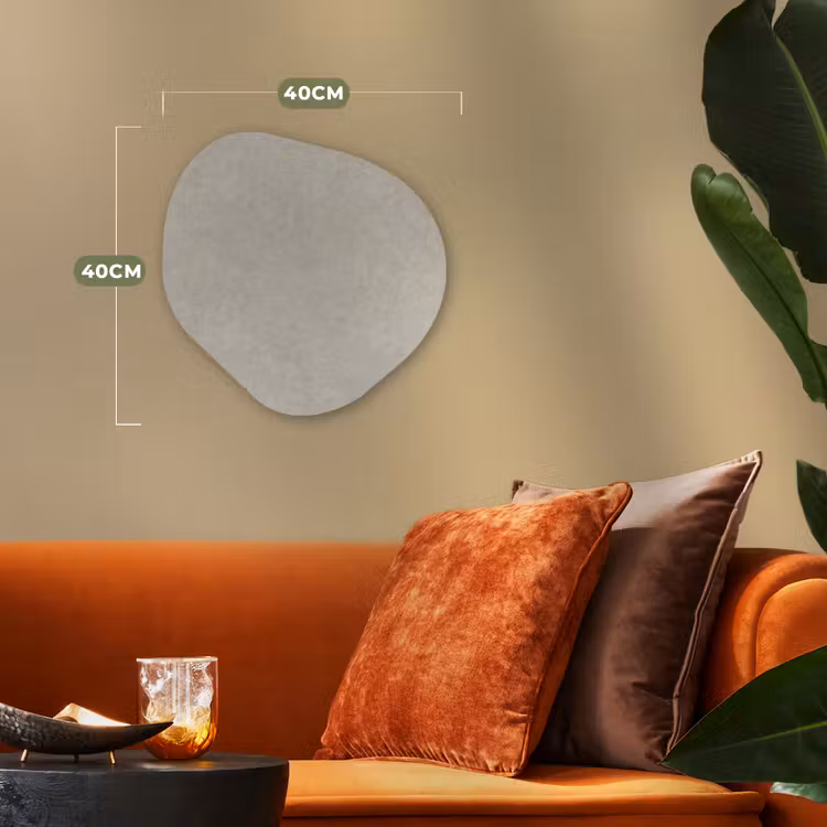 Steen - Beton - Patronen Wandcirkel Organisch Forex 3mm klein 629 -sfeer3