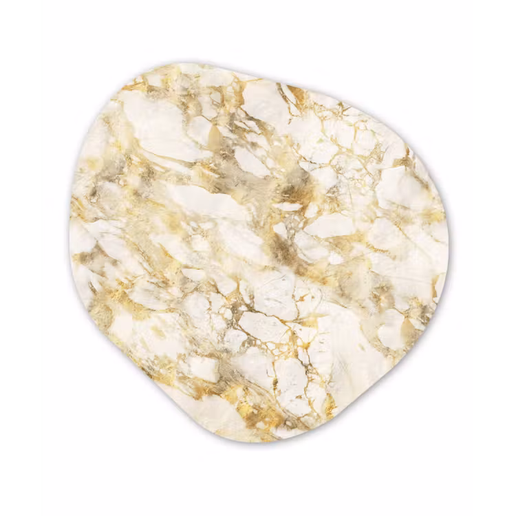 Warm - Gouden - Marmer - Patroon Wandcirkel Organisch Forex 3mm klein 629 -3d