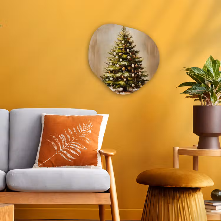 Kerst - Sfeer - Groen Wandcirkel Organisch Forex 3mm klein -sfeer4