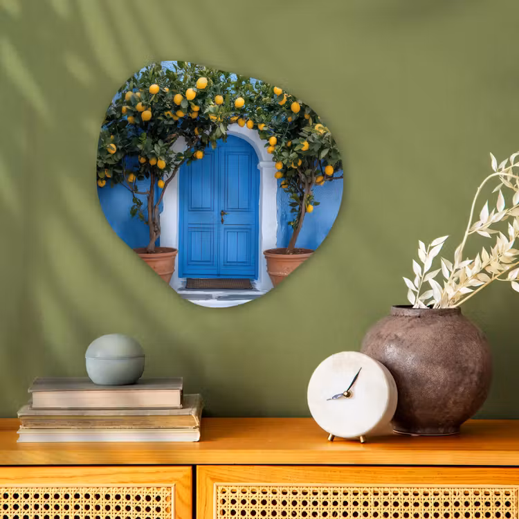Citroenbomen - Geel - Deur - Potten Wandcirkel Organisch Forex 3mm klein -sfeer2