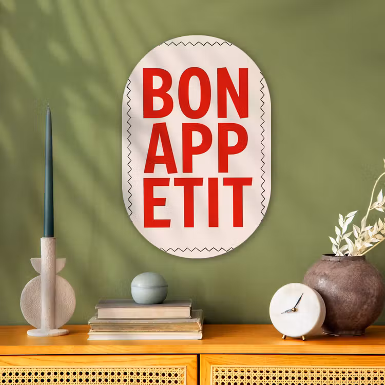 Blokletters - Rood - Kartelrand Wandcirkel Ovaal Forex klein -sfeer2
