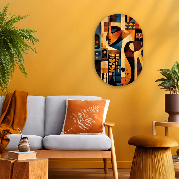 Figuren - Abstract - Symbolen Wandcirkel Ovaal Forex klein -sfeer4