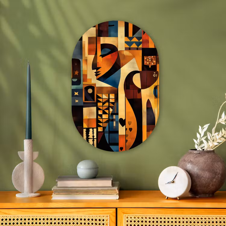 Figuren - Abstract - Symbolen Wandcirkel Ovaal Forex klein -sfeer2