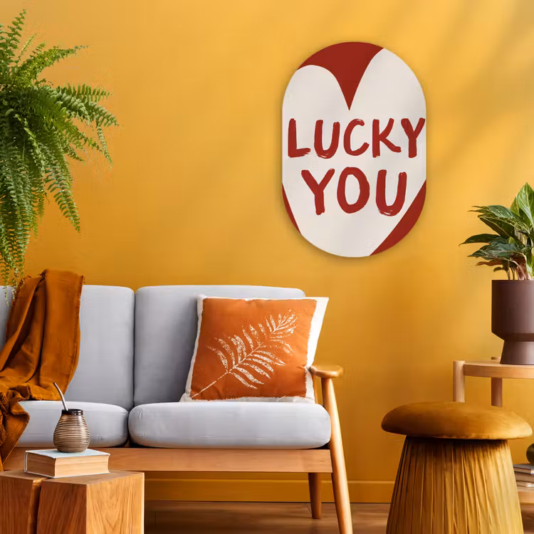 Lucky - Hart - Rood Wandcirkel Ovaal Forex klein -sfeer4
