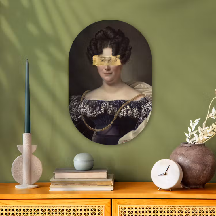 Johanna Henriette Engelen - Dubois Drahonet - Goud Wandcirkel Ovaal Forex klein -sfeer2