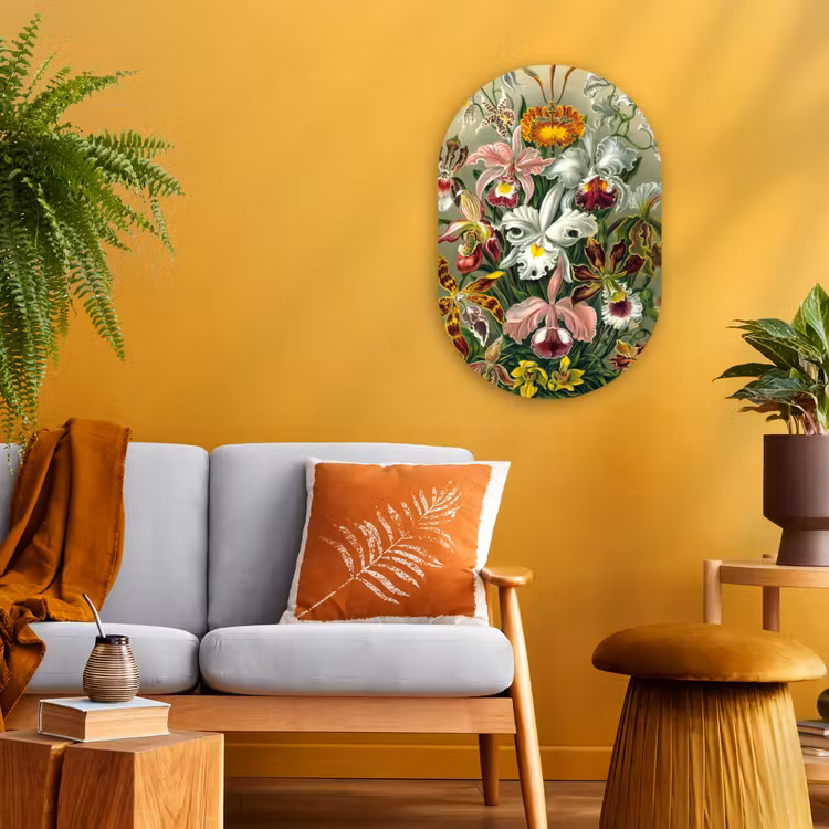 Planten - Natuur - Bloemen - Ernst Haeckel Wandcirkel Ovaal Forex klein -sfeer4