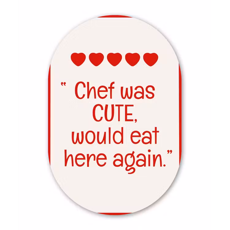 Tekst - Rood - Hartjes Wandcirkel Ovaal Forex klein -3d