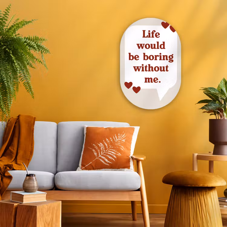 Quote - Tekstballon - Hartjes Wandcirkel Ovaal Forex klein -sfeer4