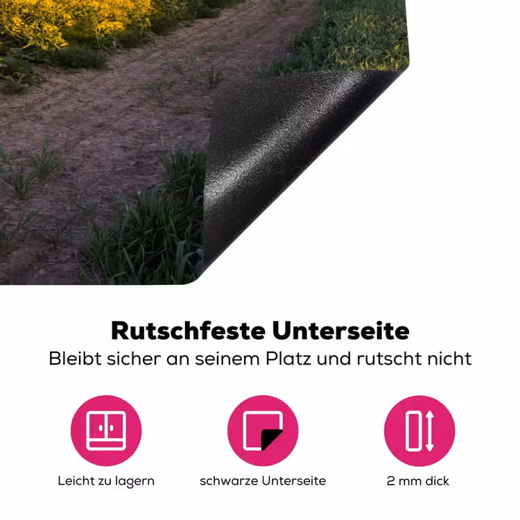 Avondgloed boven Koolzaadveld Inductie beschermer vinyl 3mm klein -zzzzzzz-lf-onderkant