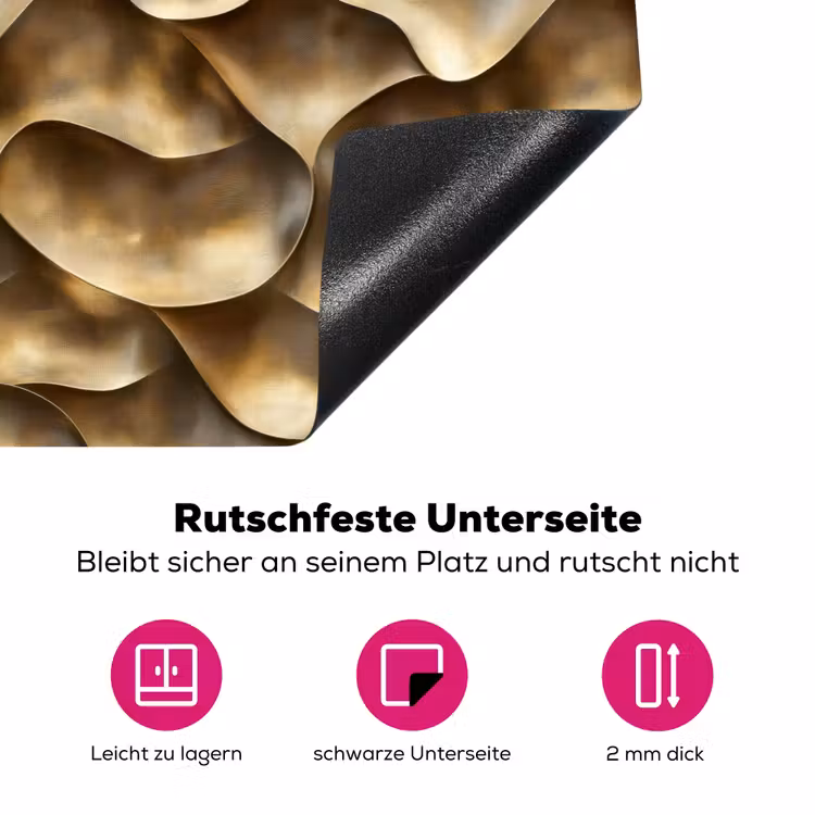 Abstract - Antiek - Goud Inductie beschermer vinyl 3mm klein 276 -zzzzzzz-lf-onderkant