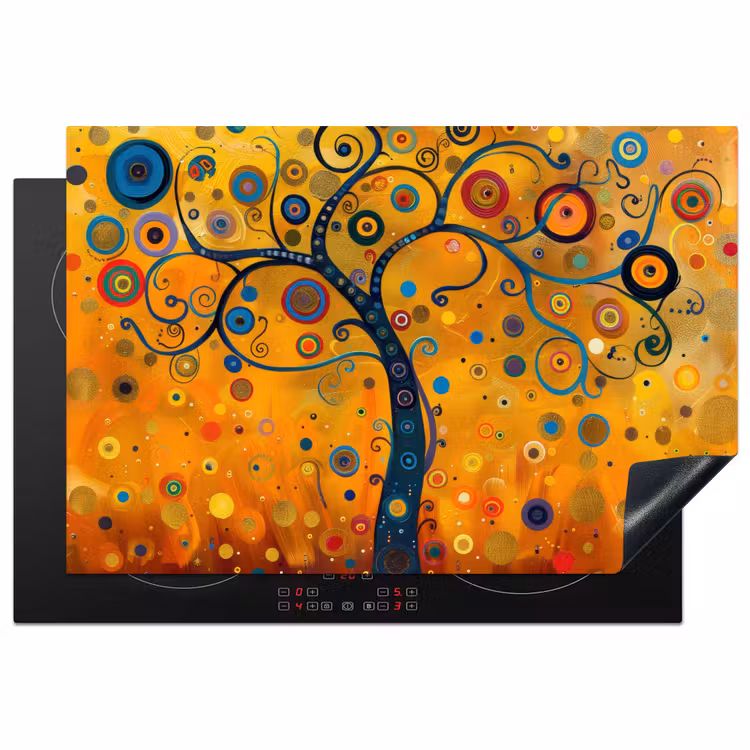 Abstract - Boom - Levensboom - Modern Inductie beschermer vinyl 3mm klein -3d