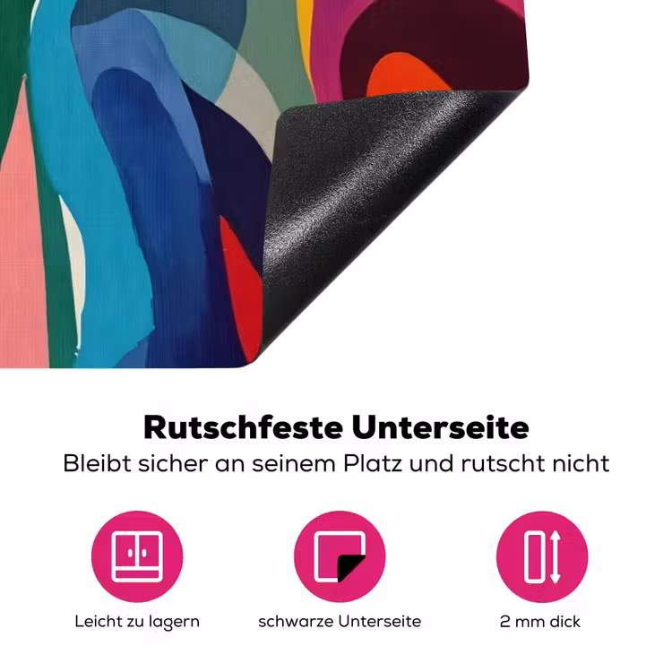 Abstract - Kleurrijk - Golven - Lijnen Inductie beschermer vinyl 3mm klein -zzzzzzz-lf-onderkant